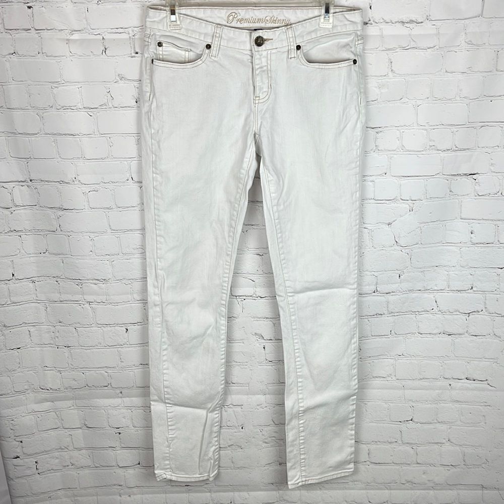 Gap Premium Skinny White Jeans Size 6 LONG
